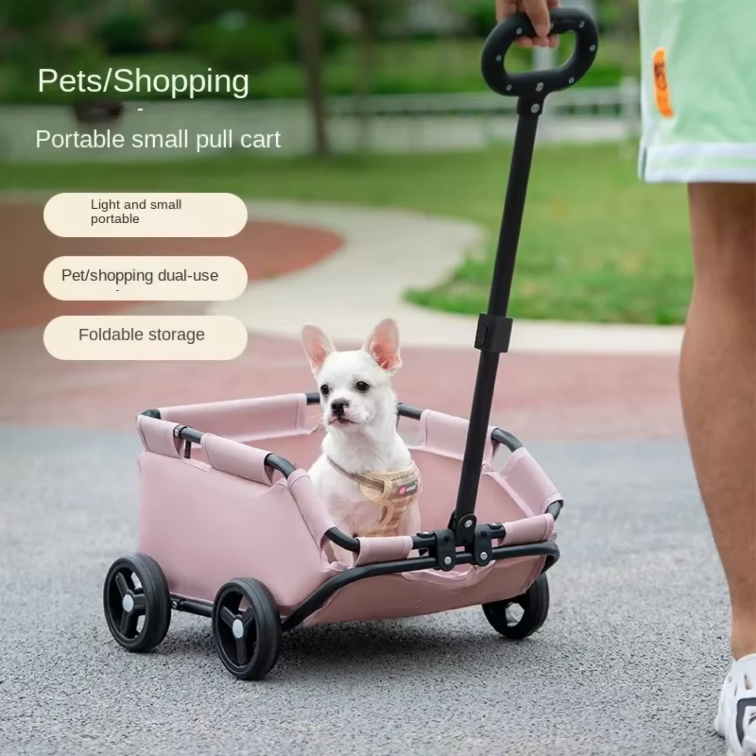 

4 Wheels lightweight Folding Dog Teddy Stroller Dog Cat Pet Stroller Travelling Shopping Walking Playing Small Dogs Cats