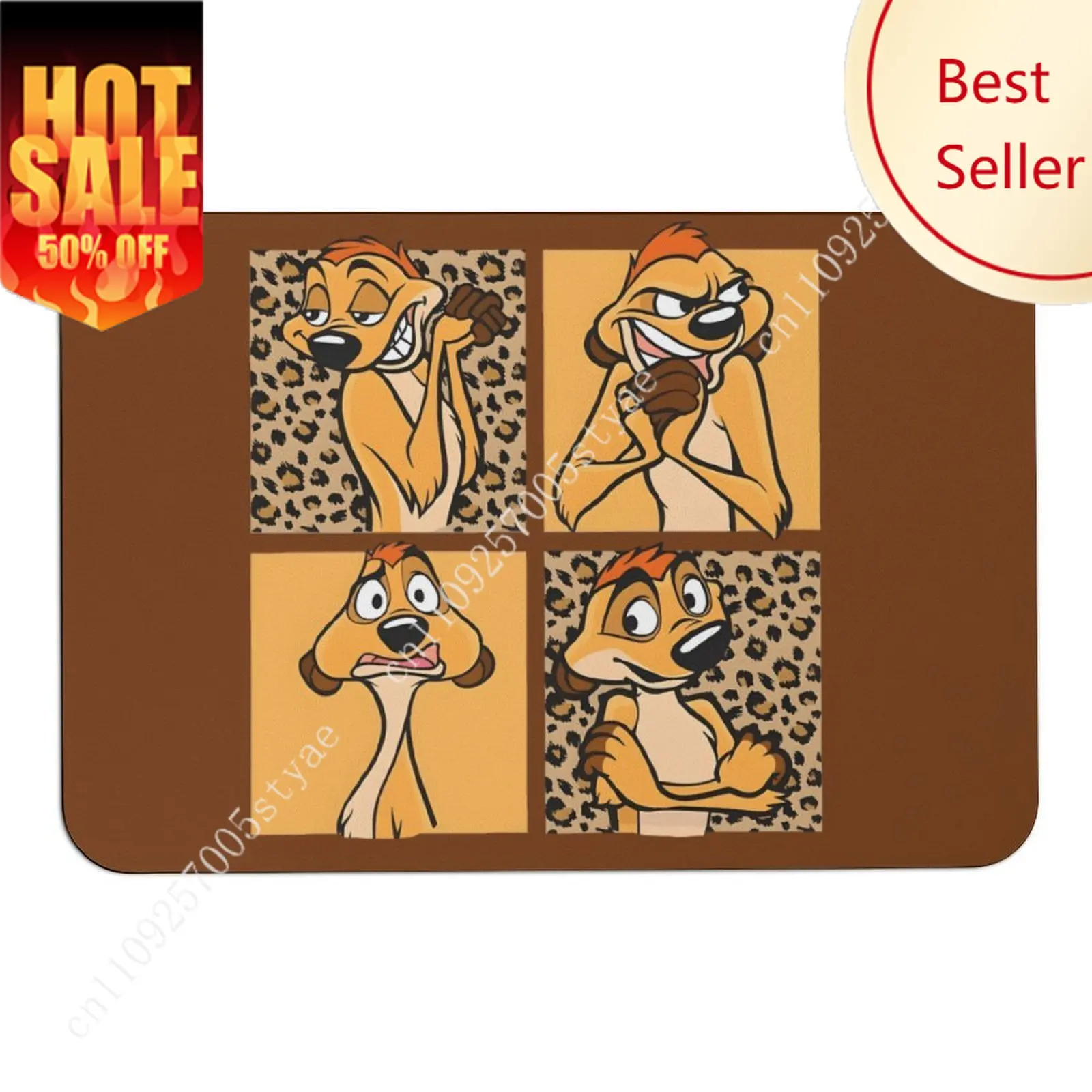 

Timon Doormat Disney Cartoon Rug Floor Mat Welcome Porch Home Holiday Party Decor Carpet Gift Custom Non-Slip Rugs Cosplay