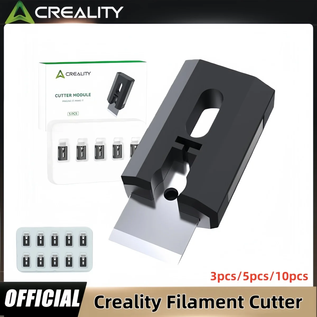 

Creality Official K2 Plus Filament Cutter,Fast and Accurate Filament Cutting, High Durability for K2 Plus/K2 Pro/K2 3D Printer