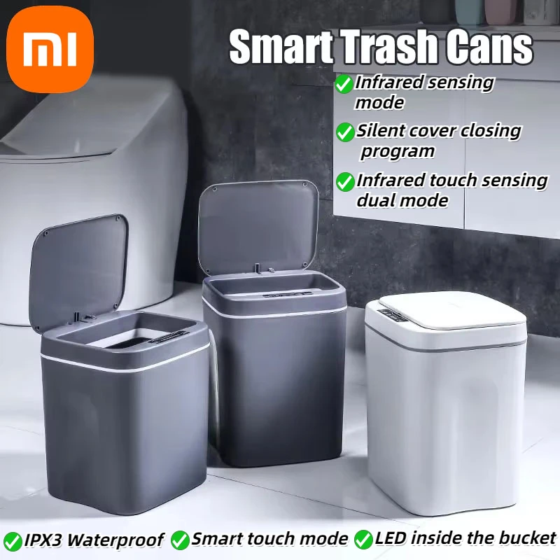 XIAOMI Smart Trash Can Automatic Sensor Dustbin Electric Waste Bin Waterproof Wastebasket For Kitchen Bathroom