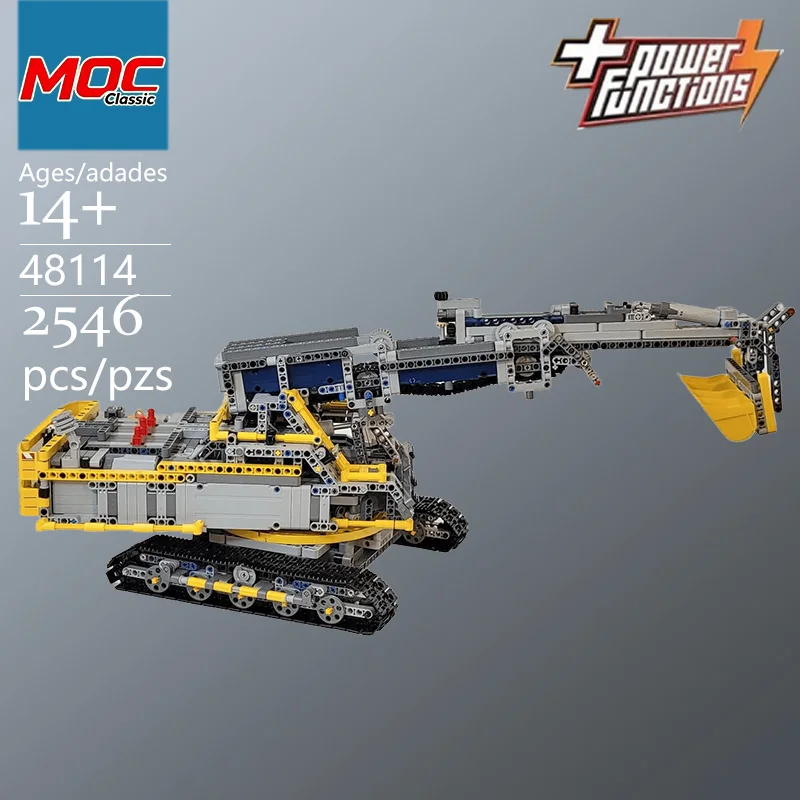 Specially Customized MOC Large Tracked Telescopic Excavator Technic Model - Trendy Educational Toys - Casual Building Game Gift
