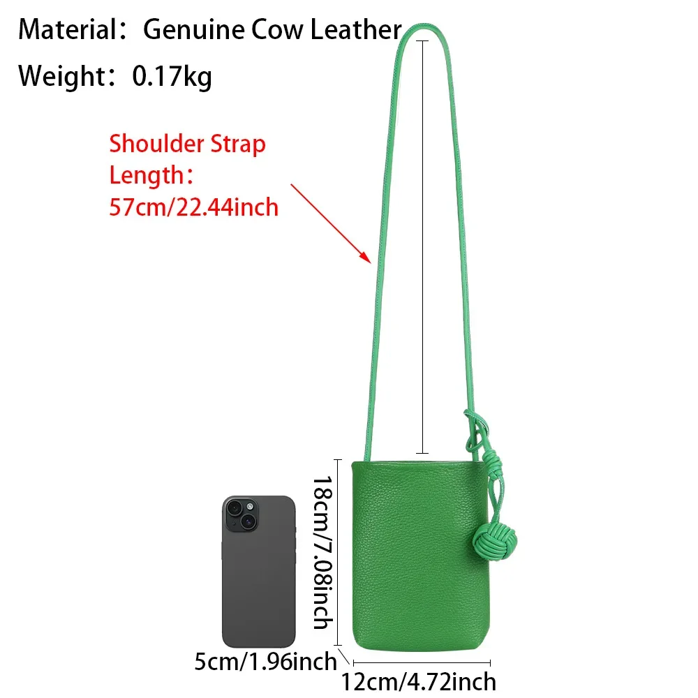 Stedelijke Meester Mini Mode Effen Kleur Crossbody Tassen Echt Lederen Mobiele Telefoon Tas, Luxe Designer Schouderportemonnee 1613