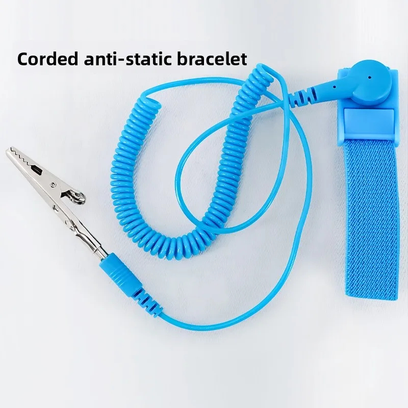 سوار معصم مضاد للكهرباء الساكنة للرجال والنساء، ملحق ورشة إصلاح لاسلكية سلكية، جهاز اختبار الكهرباء الساكنة للسلامة
