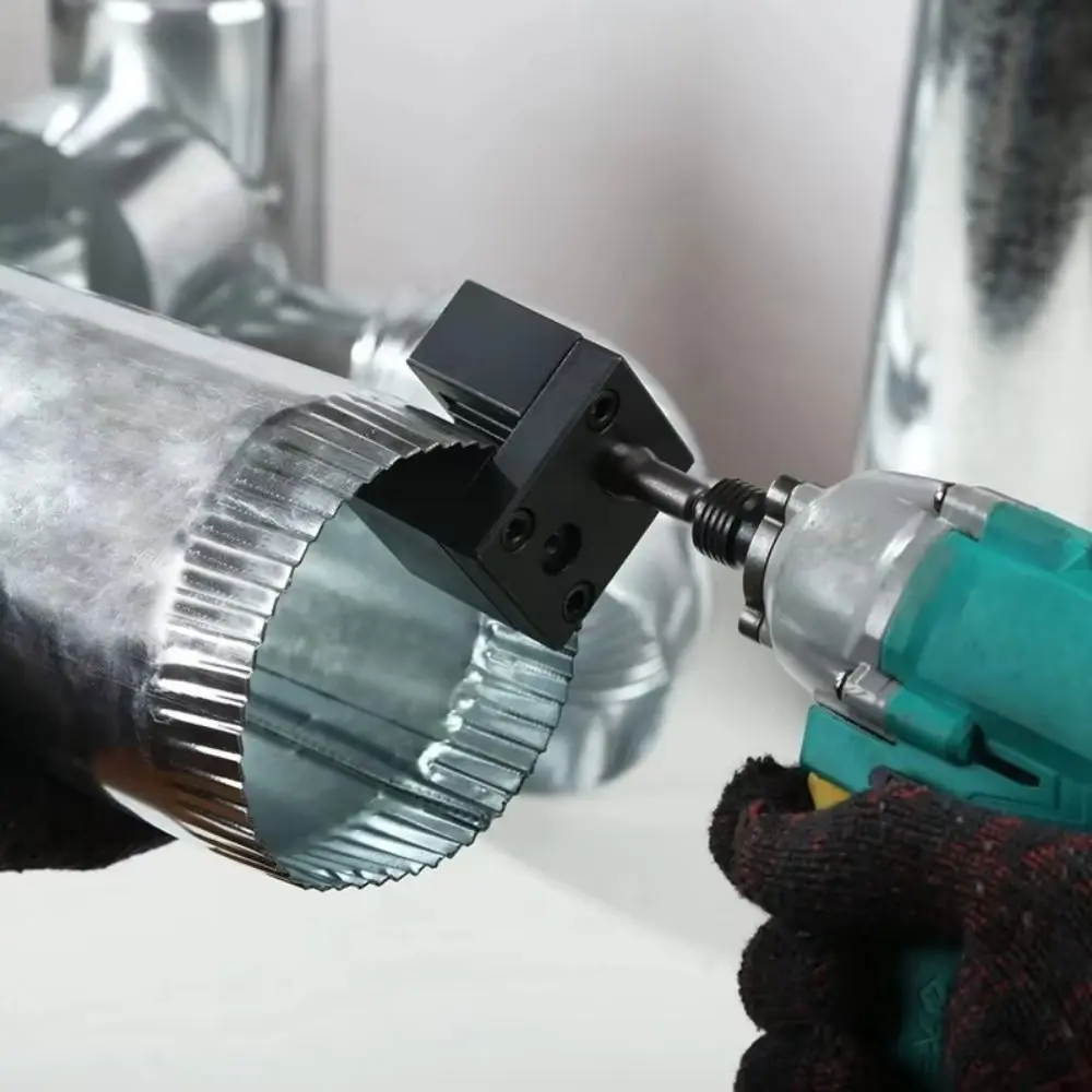 

Safety Black Impact Assisted Crimper Efficiently Metal Swaging Tool Universal Galvanized Electric Tools Round Duct