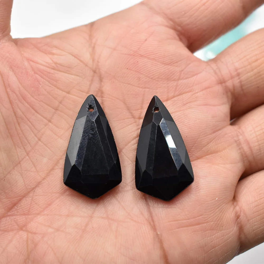 Großhandel Mode 10 Stück/Set Natürlicher Edelstein Lapislazuli Amethyst Rhombus-Anhänger Ohrringe DIY Zubehör Kostenloser Versand – Detail 11