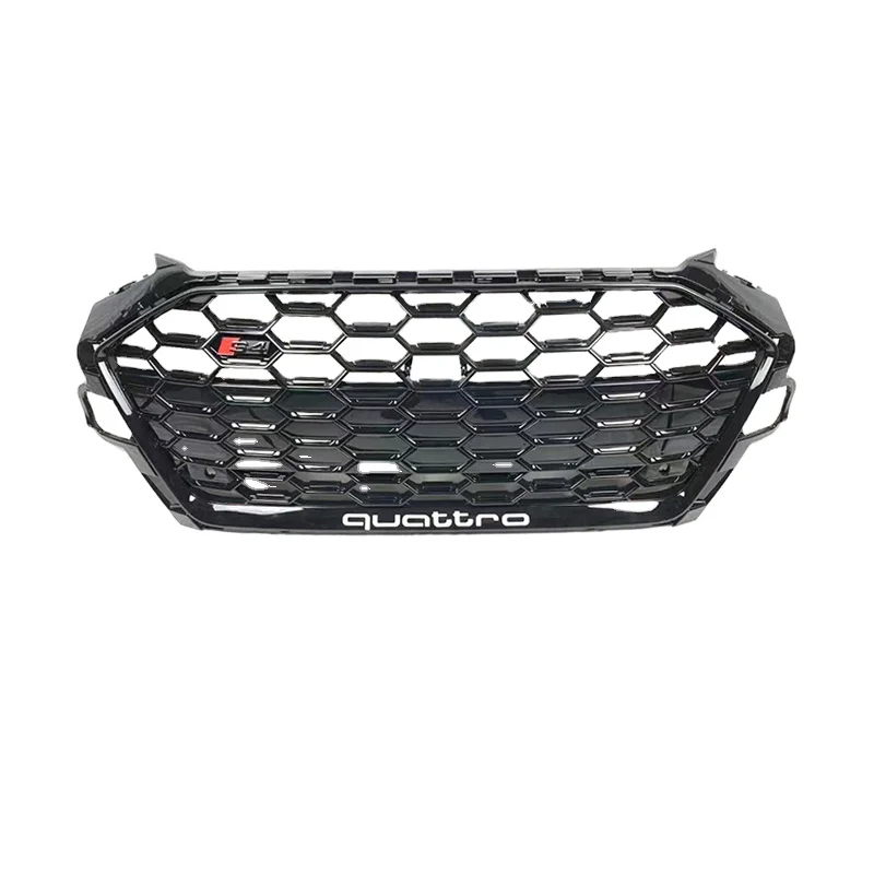 Front grill fitment for Audi A4 S4 B9.5 A4L modification grille change to S4 style glossy black 2020 2021 2022 2023 2024