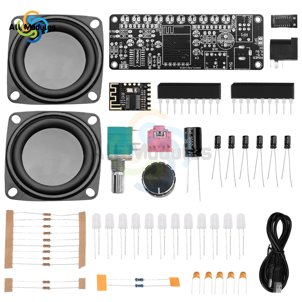 Bluetooth Speaker Kit DIY Soldering Project Dc5V 5W Pam8406 Dual Channel Speaker Amplifier Board Module or Leaning Soldering