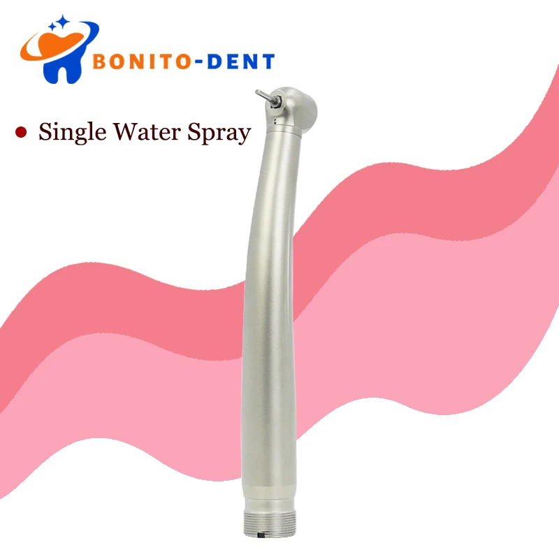 Dental High Speed Handpiece LED Push Button Single Water Spray E-generator Air Turbine Rotor 2/4 Holes Dentistry Lab Tool