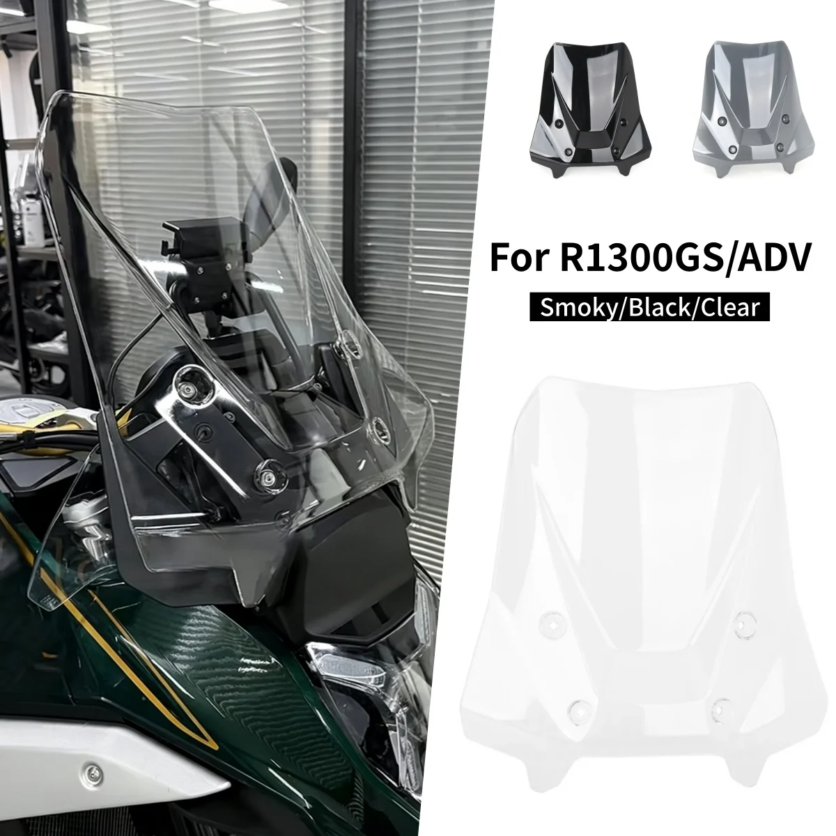 

Motorcycle Touring Windshield Wind Deflector Tall Windscreen Fairing Aerodynamic For BMW R1300GS ADV R 1300GS R1300 GS Adventure