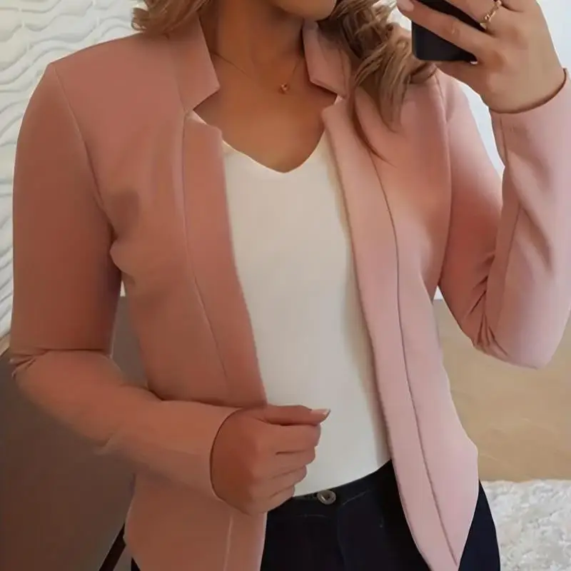 

Design27424 Paneled Jacket Pure Linen Women's Suiting Design Cross-Border Sewing Detailing Winter Collection