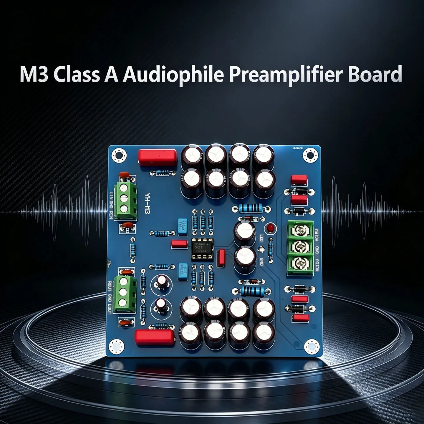 YJCO M3 Class A Audiophile Preamplifier Hi-Fi Unregulated Power Supply Board with JRC5532D Op-Amp WIMA Capacitors