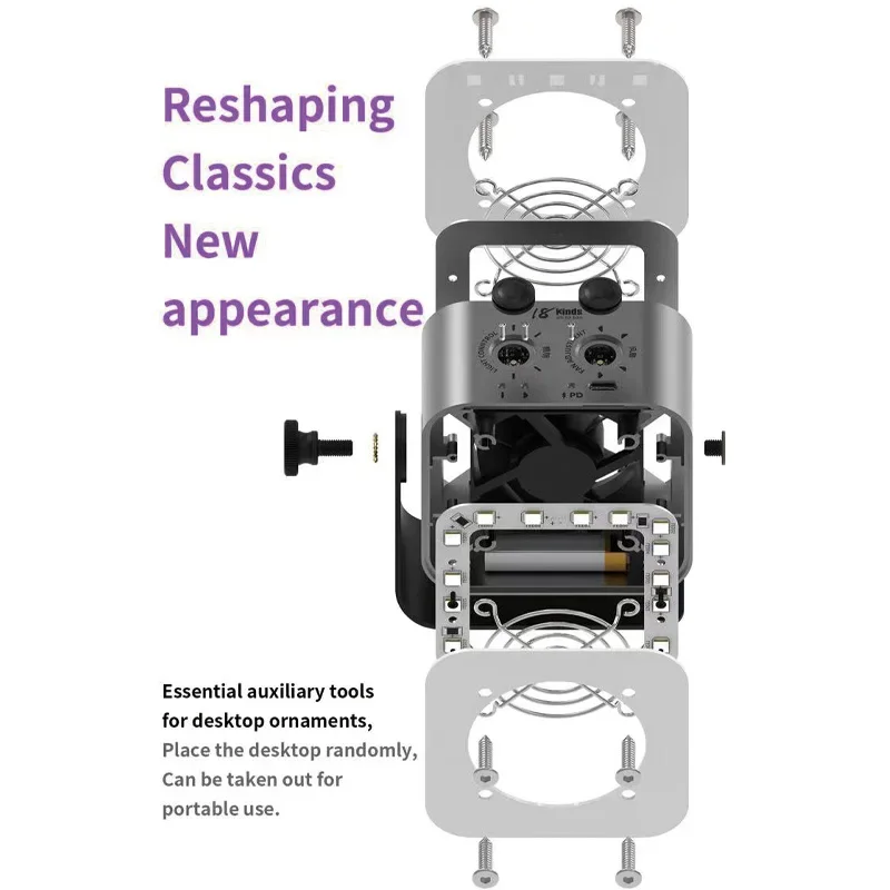 18 Kinds Smoke Lamp Double Sided Lighting Heat Dissipation Quick Cooling and Lighting Mobile Phone Multifunctional Repair Tools