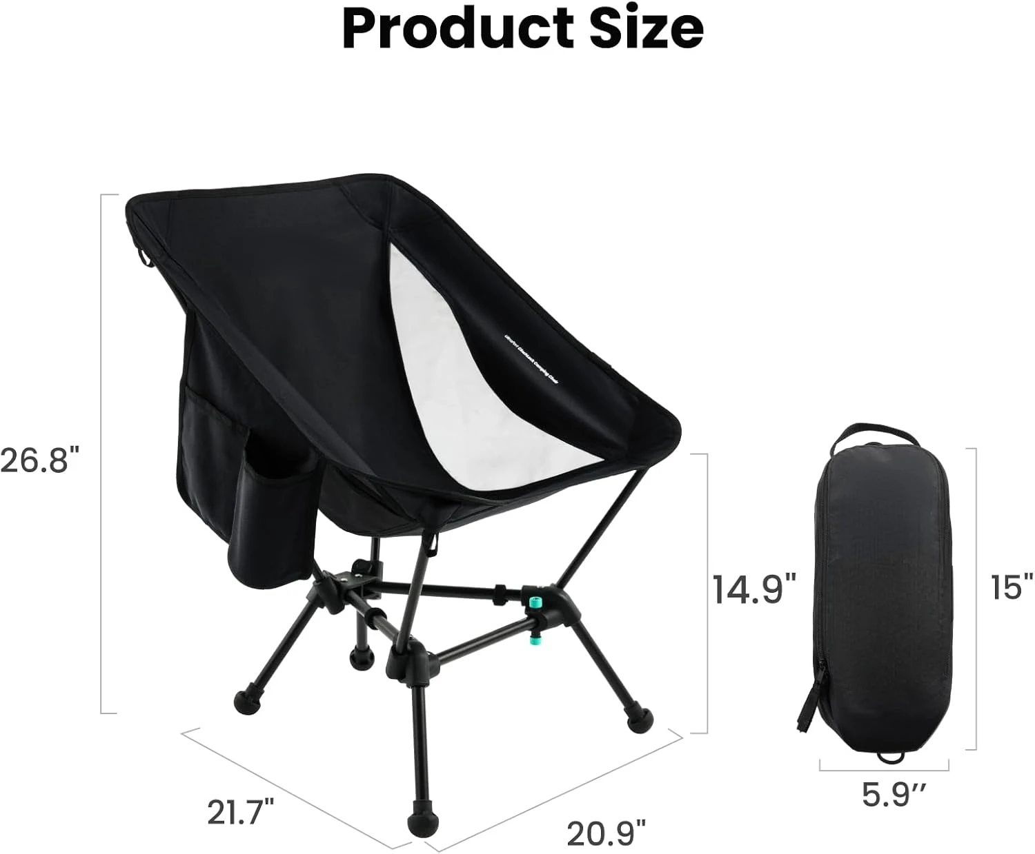 Compact Camping Chair, Lightweight Folding for Adults