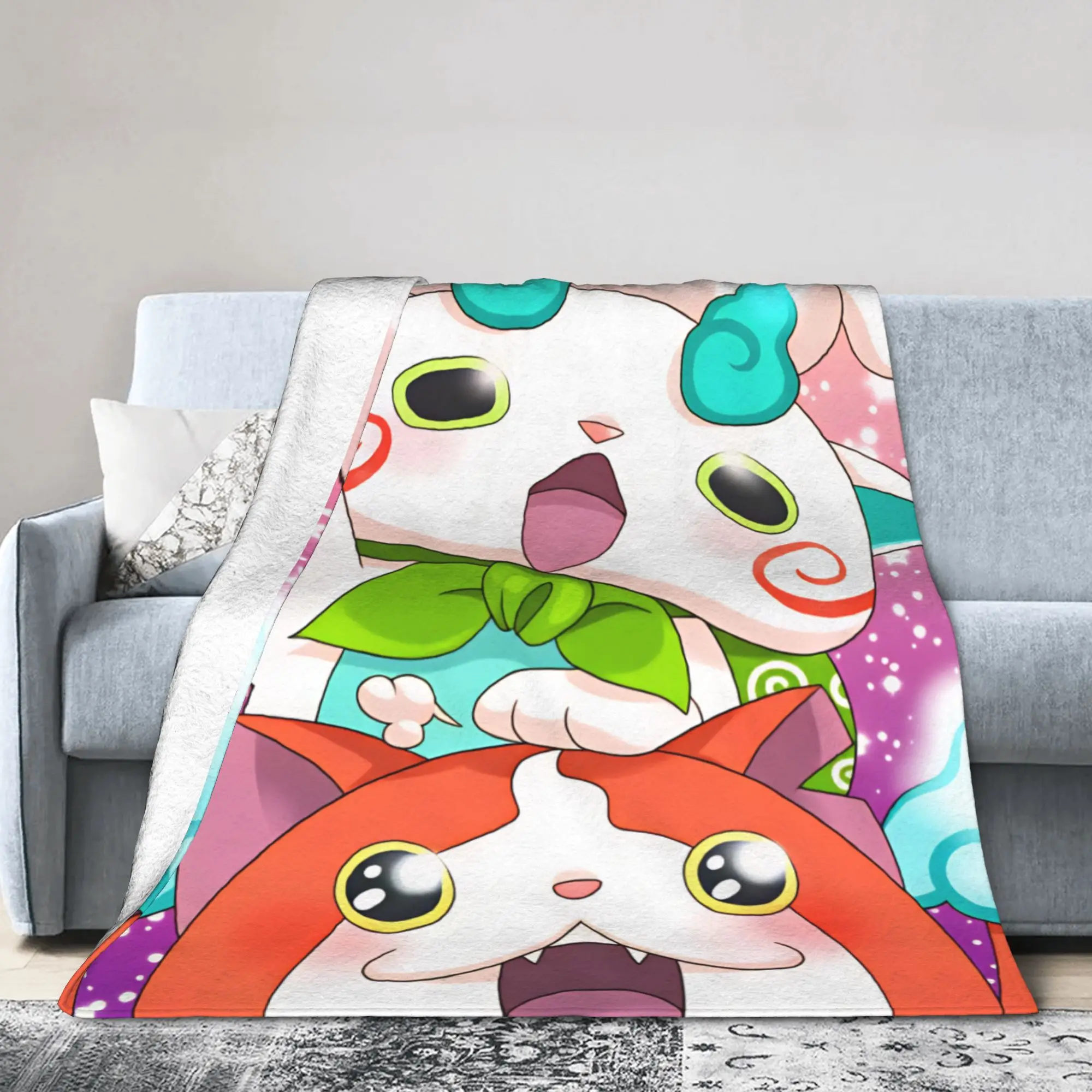 Yokai Watchs  Blanket Quality Super Soft  Throw Blanket Winter Boy Girl Home Decor Fluffy Bedspread