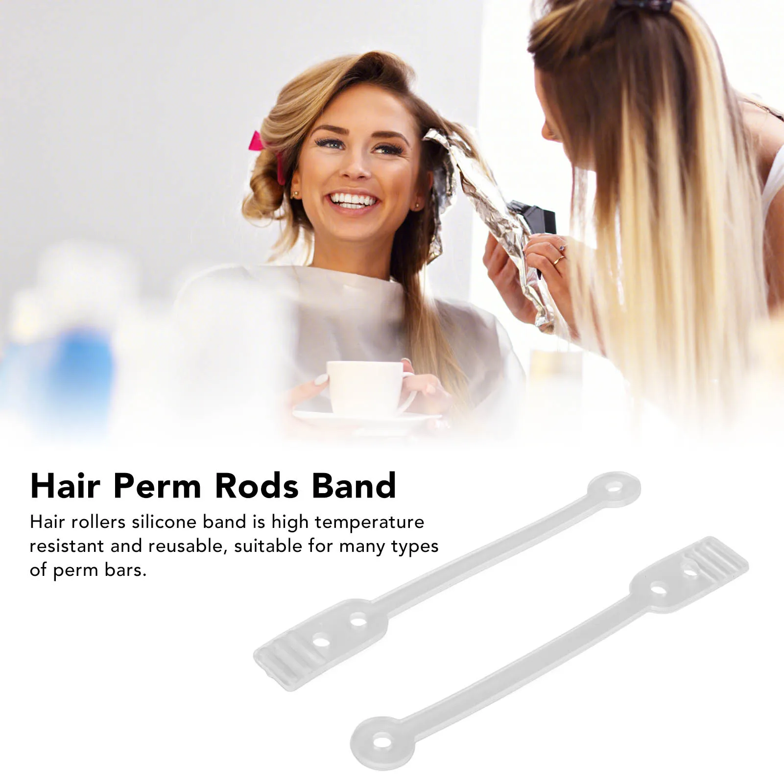 Rods Band Reusable High Elasticit Hangable Hair Perm Rods Band Portable High Temperature Resistant for Haircutting Salon