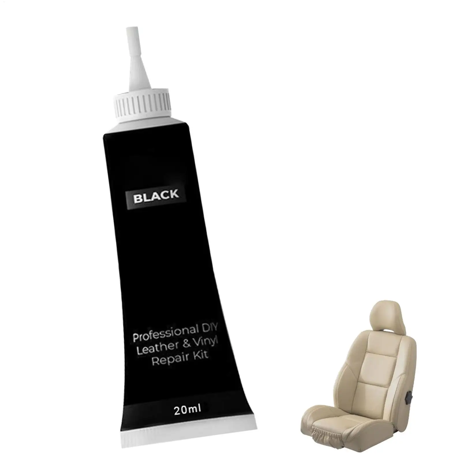 Agent de restauration de couleur du cuir 20ml, gel de réparation des déchirures du cuir, pâte de restauration du cuir, outil de réparation pour meubles et sacs en cuir
