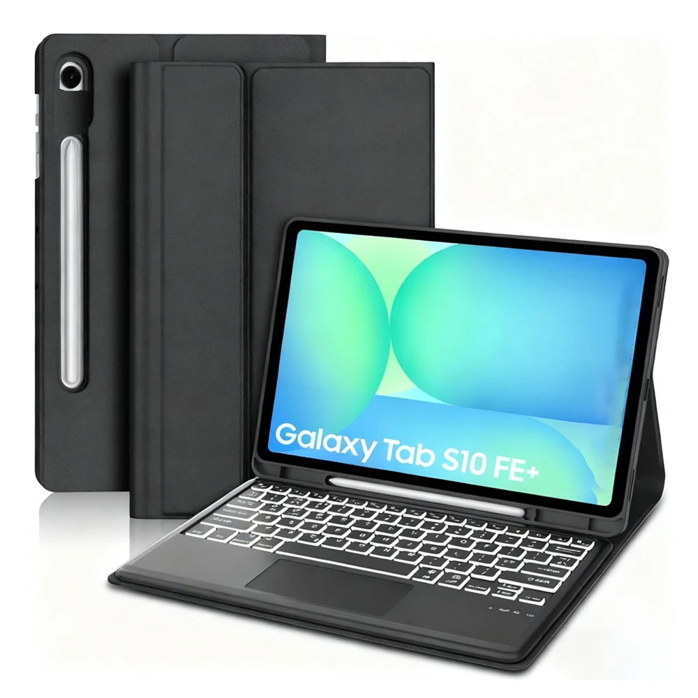 

Tablet Case for Samsung Galaxy Tab S10 FE Plus 13.1 lnch,Keyboard Cover for Tab S10 FE+ 13.1" with Pencil Holder SM-X620/X626B