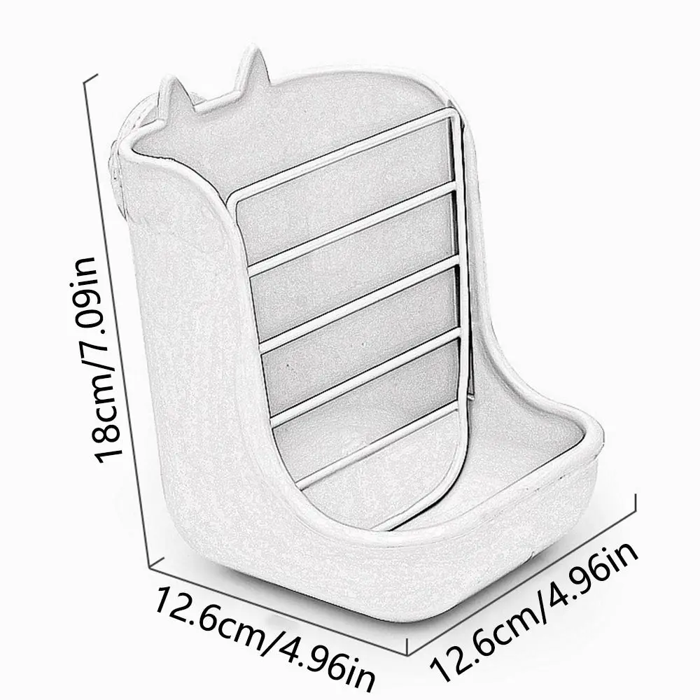 Hanging Rabbit Cage Bowl Anti Scratching Frame Rack 2 in 1 Food Trough Large Capacity Fixable Grass Feeding Rack Bunny view 6