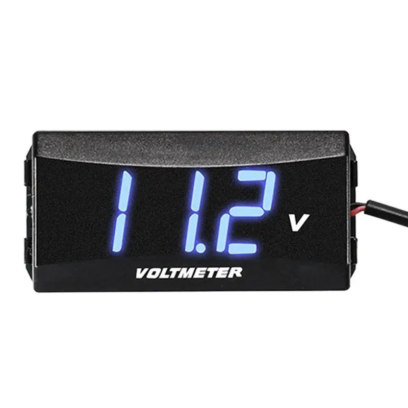 Automatic Volt Meter Multipurpose LED Display Voltmeter 12V Battery Meter Weather-Resistant Voltage Gauge Meter Battery Voltage