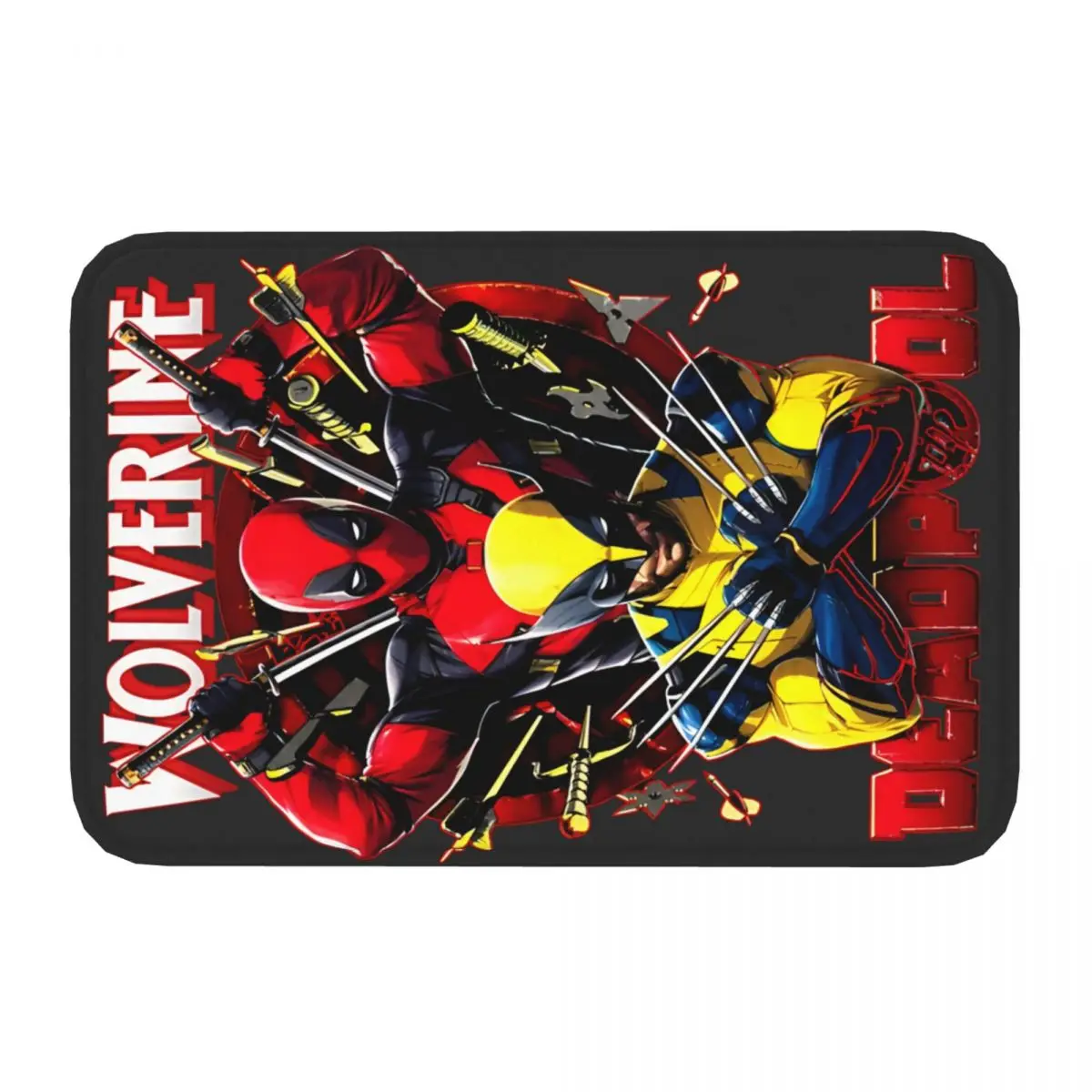 Deadpool & Wolverine Non-slip Doormat Living Room Mat Popular Movies Balcony Carpet Welcome Rug Home Decor