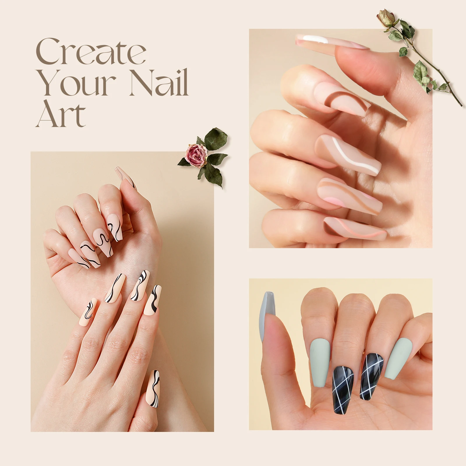 

ROSALIND Pure Glitter Nail Gel Polish Set 6PCS Long Lasting Hybrid Varnish Kit Manicure Need Base Top Nail Art Salon