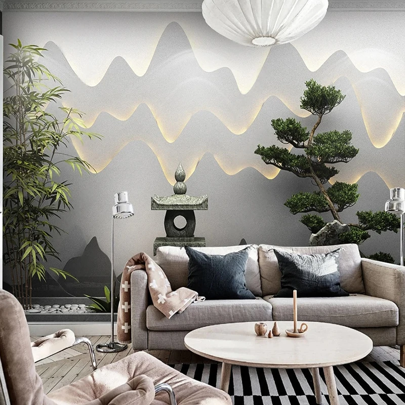 Custom Photo Wallpaper 3D Green Garden Landscape Murals Living Room TV Sofa Bedroom Home Decor Wall Painting Papel De Parede 3 D