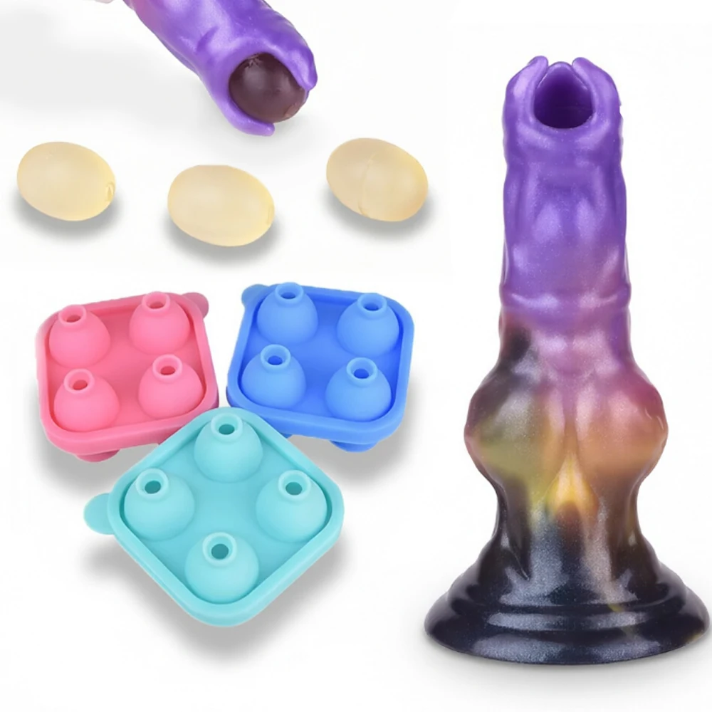 YOCY Liquid Silicone Wolf Knot Ovipositor Dildo Hand-Push Lay Eggs Stimulator For Anus Vaginal Massager Adult Products Sex Toys