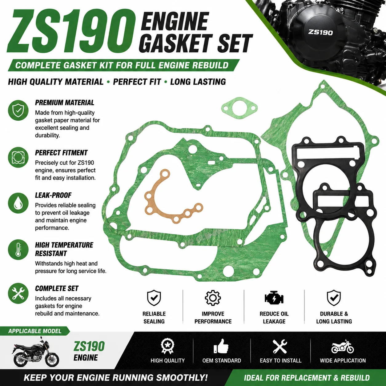 Kit complet de joints de moteu - Motorcycle Engine Parts avis et prix