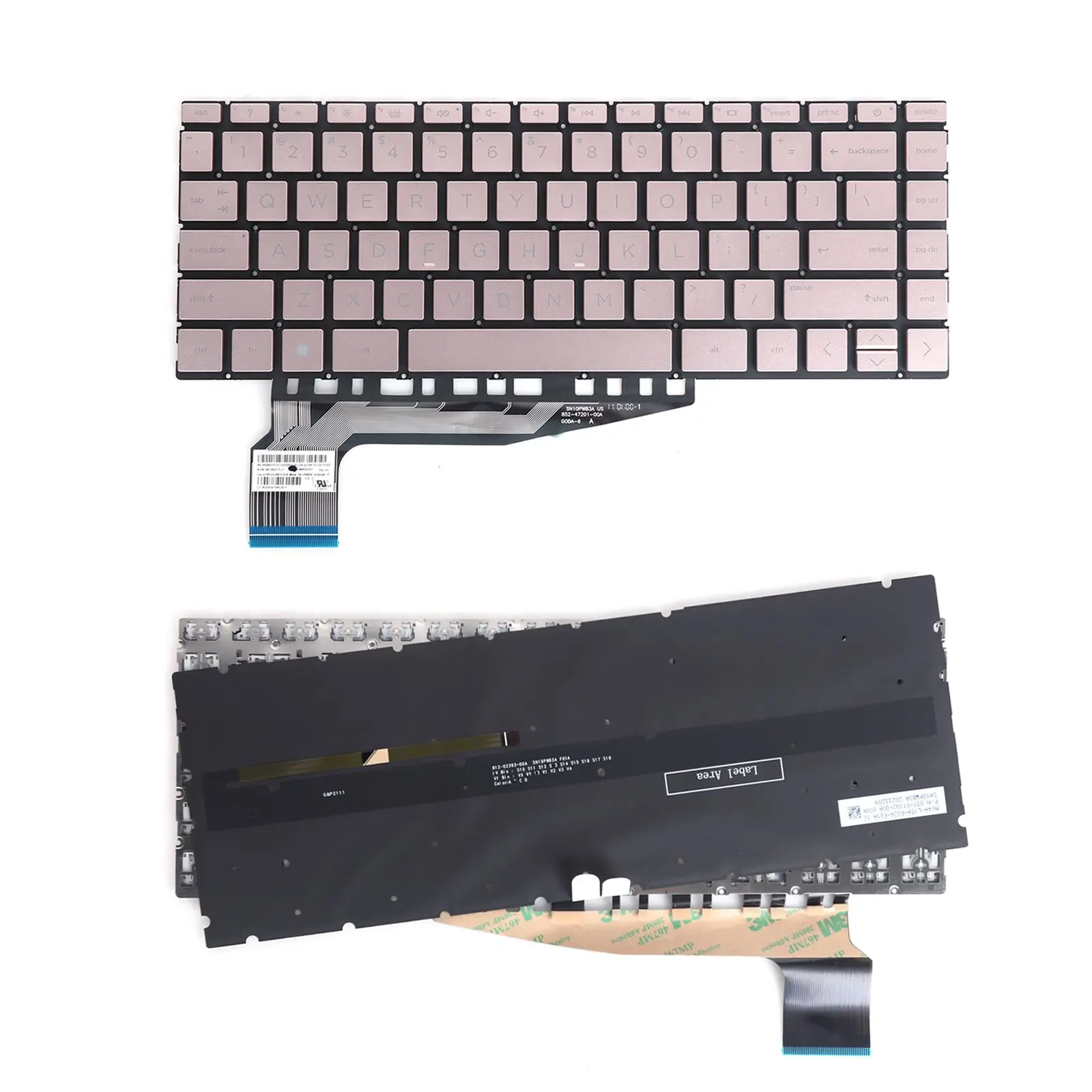 US Laptop Keyboard for HP Pavilion 13-BE 13-BE0158AU13-BE015613- BE1104 TPN-W152 Gold with Backlit