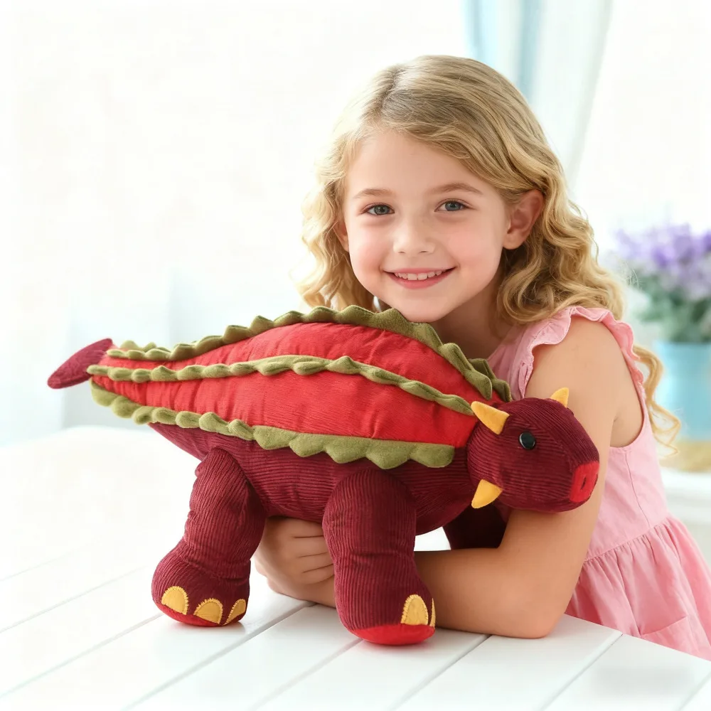 

18 Inchs Ankylosaurus Dinosaur Stuffed Plush Toy Large Kids Birthday Gift Soft Cuddly Prehistoric Animal Figure Educational Toy