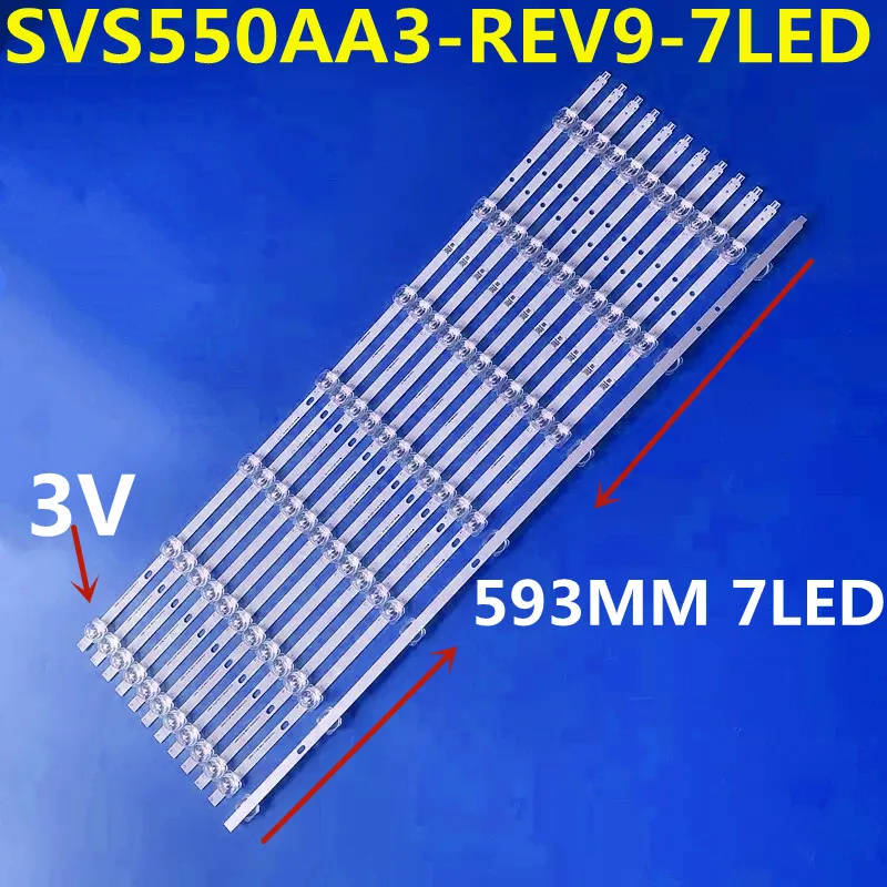 New LED Backlight Strip LED-55B800T D55A910U SVS550AA3_REV9_7LED  VEST EL 55 TV 4K 3D SMART 55PUS8909/12 55PFS6909/12 LTA550HJ19