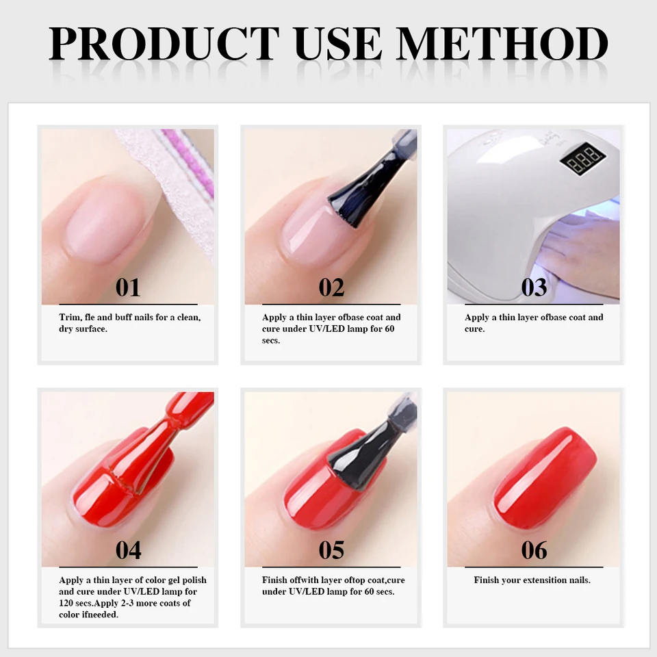 Esmalte en gel blanco 15ml sin complicaciones, extensión francesa, requiere lámpara UV LED, manicura francesa, suministros, arte de uñas 6