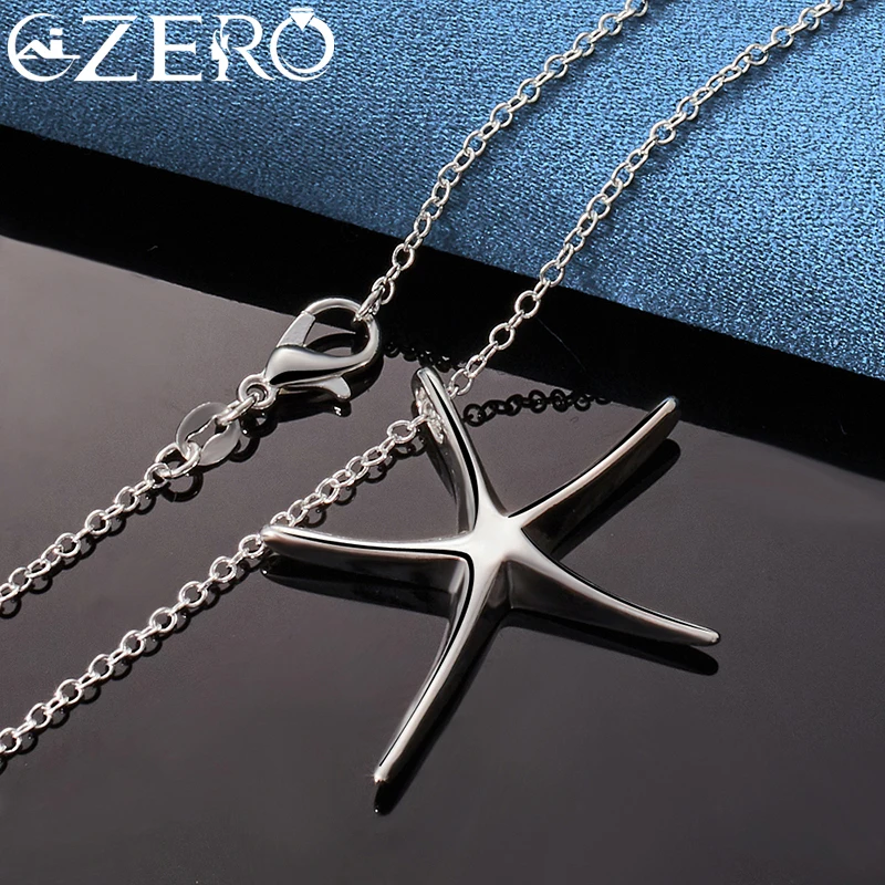 Alizero 925 Sterling Zilveren Zeester Ketting Oorbellen Set Voor Vrouwen Bruiloft Verloving Mode Feest Sieraden