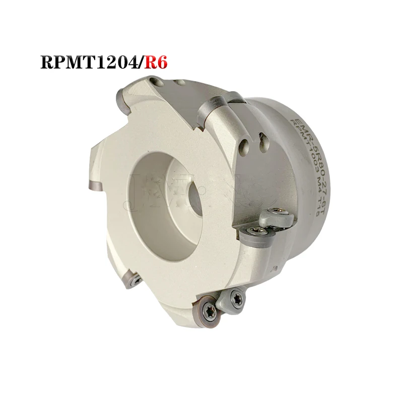 EMR 6R50-22-4T Round Nose CNC Face Milling Cutter 6R63-22-4T EMRW 6R80-27-6T TRS Milling Holder for RPMT1204 RPM Carbide Inserts