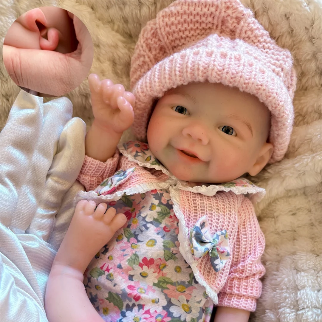 

33 см можно стирать / мягкий твердый силиконовый Vivienne для новорожденных девочек с 3D-окрашенной кожей, мягкая на ощупь кукла для новорожденных девочек