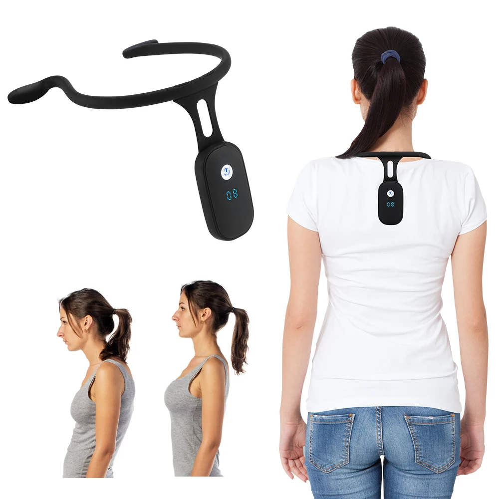 Slouch Back Corrector Smart Posture Reminder Device Vibration Alert Back Support Wearable Anti-Slouch Sensor