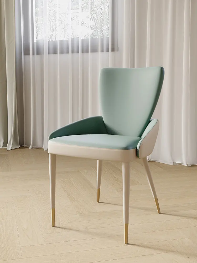 Nordic Dining Chair Modern Simple Home Restaurant Half a Month Chair Backrest Leisure Creative and Slightly Luxury Style