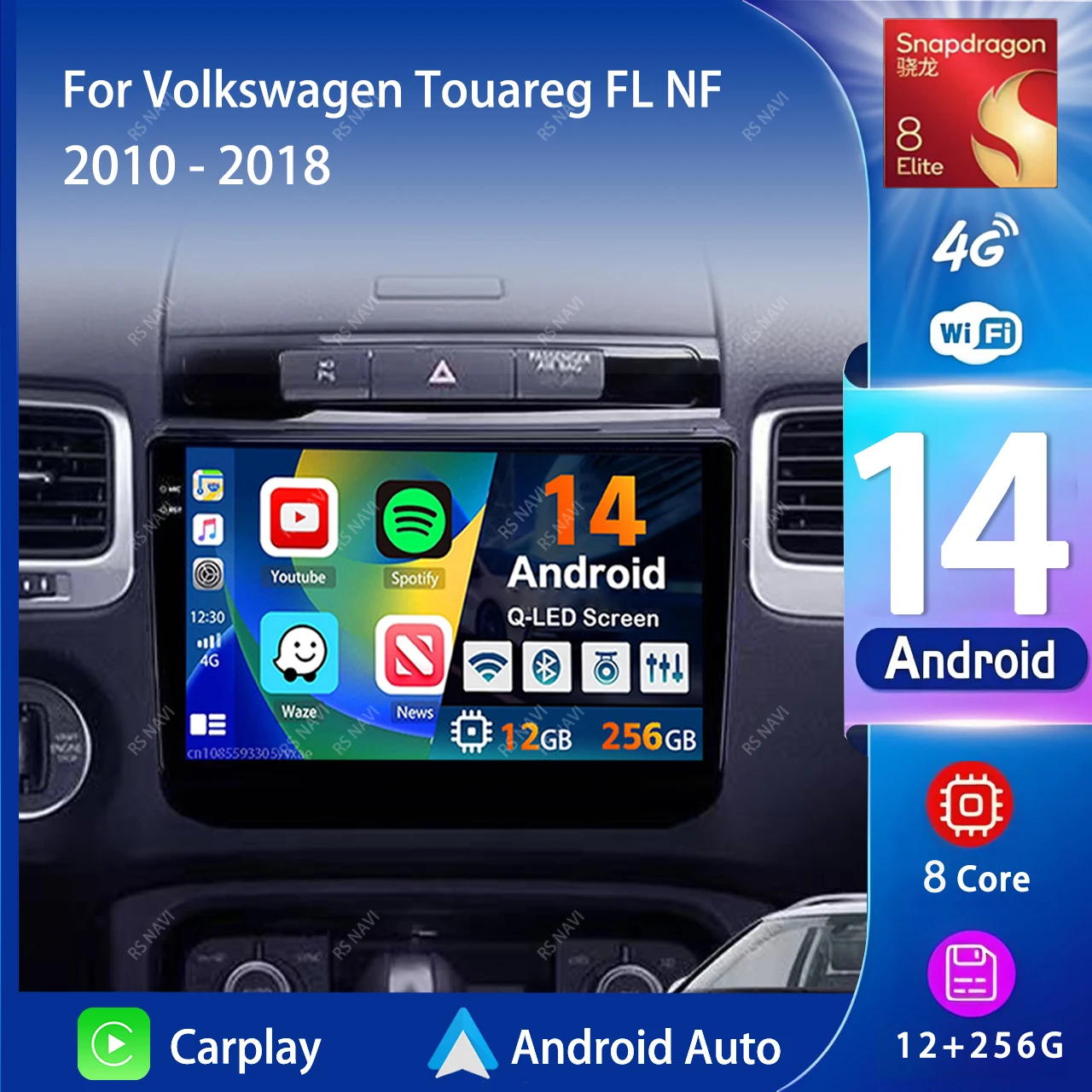 

Android 14 Carplay Auto 2K Screen Car Radio Multimedia Player For Volkswagen Touareg FL NF 2010 - 2018 2din Autoradio GPS Stereo
