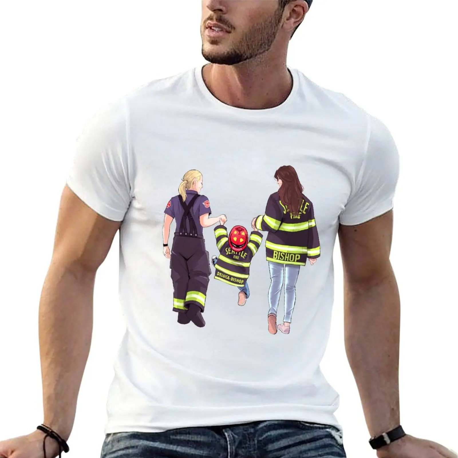 Camiseta familiar DeLuca-Bishop, camisetas gráficas para hombre, camiseta de diseñador, camiseta de algodón para hombre