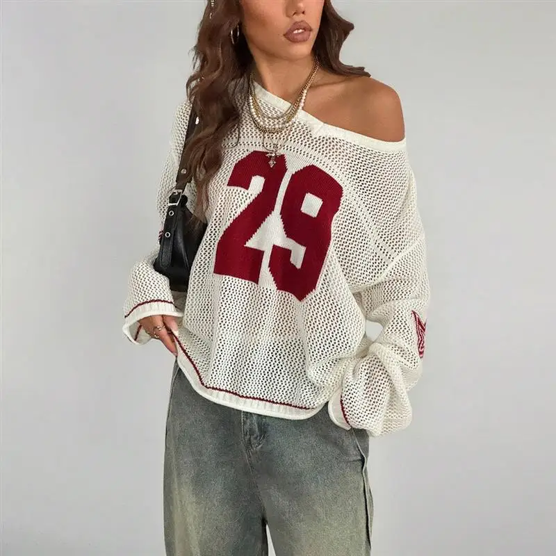 

2025 New Fashion Casual Streetwear Digital Print V-Neck Long Sleeve Knitted Sweater Comfortable Loose Fit Knitwear for Men