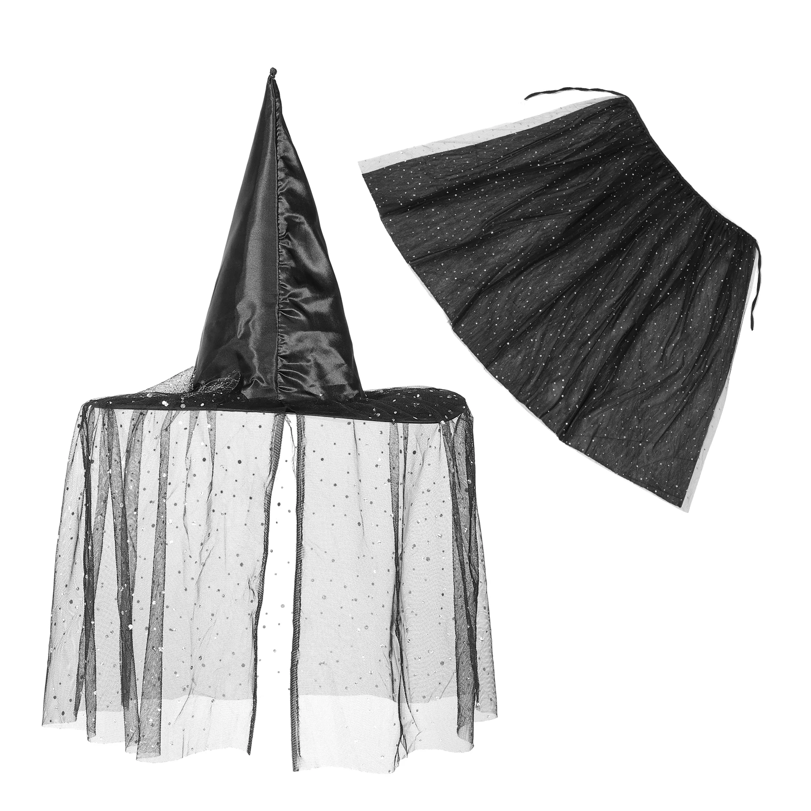 

Pentagram Cape Hat Set Star Costume s Cloak Carnival Costumes Halloween Prop Bright Color Exquisite Workmanship Polyester