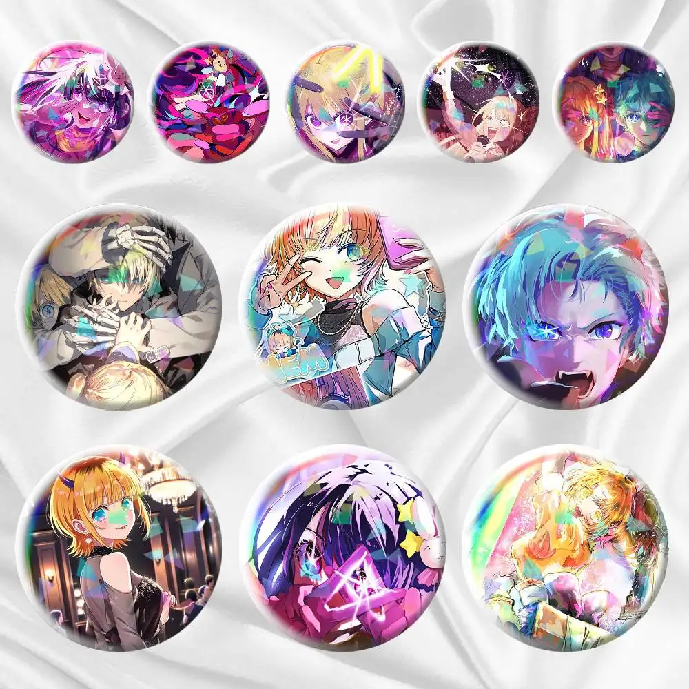 

Ai Hoshino Oshi No Ko Anime Girl 75mm 44mm 25mm Brooch Backpack Hat Pins Accessories Toys Badge