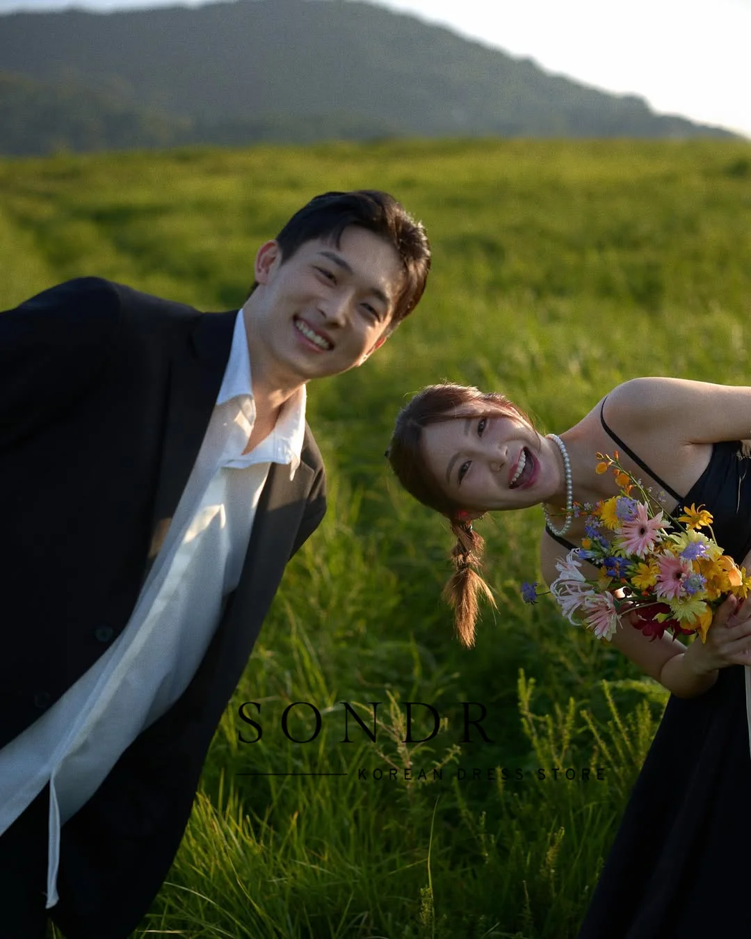 Sondr, 2 piezas, vestidos de novia coreanos negros, tirantes finos, línea A, vestido para sesión de fotos, vestidos de noche personalizados, vestido de novia