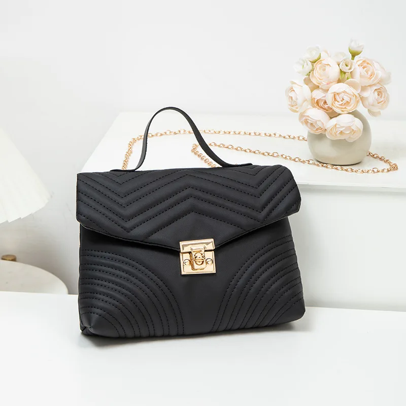 

1pc 2026 Embroidered Flap Top Handle Bag with Detachable Chain, Niche Artistic Edge Crossbody Purse for Women