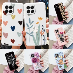 For Samsung Galaxy M33 M53 5G Case Cute Fashion Heart Flowers Soft Silicone Bumper Cover For Samsung M13 M15 M55 M35 Fundas TPU