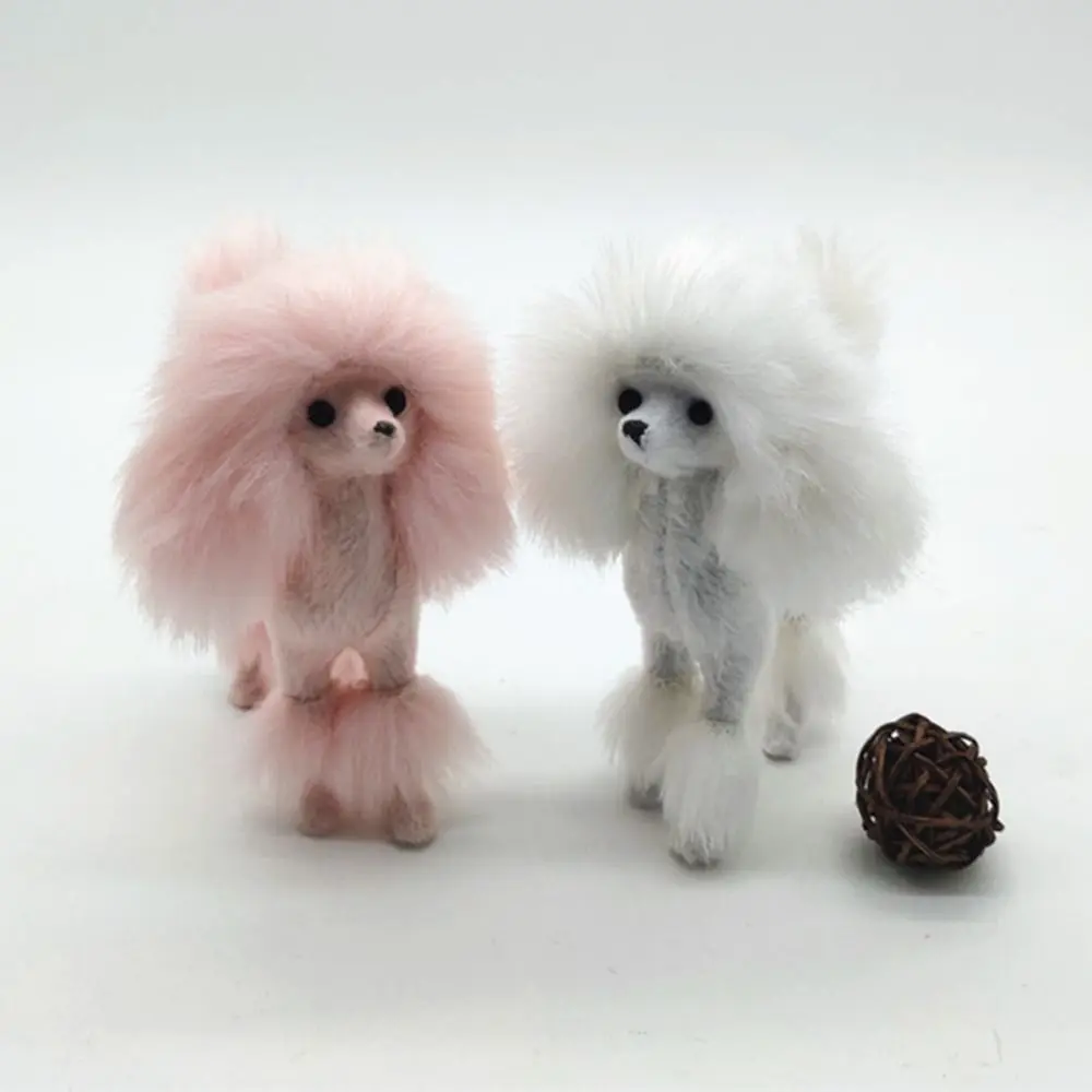

Dog Photography Props Crafts Gift Home Decoration Plush Toys Simulation Dog Miniature Figurines Desk Ornaments Poodle Figurines