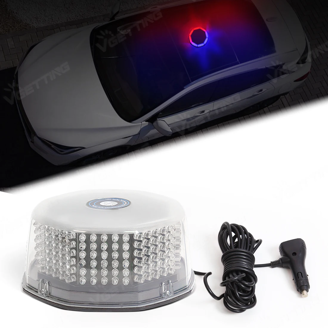 

Car Roof Top Strobe Lights 240LED Emergency Warning Safety Beacon Magnetic Mount For Truck Ambulance Snow Plow 12V 24V Red Blue