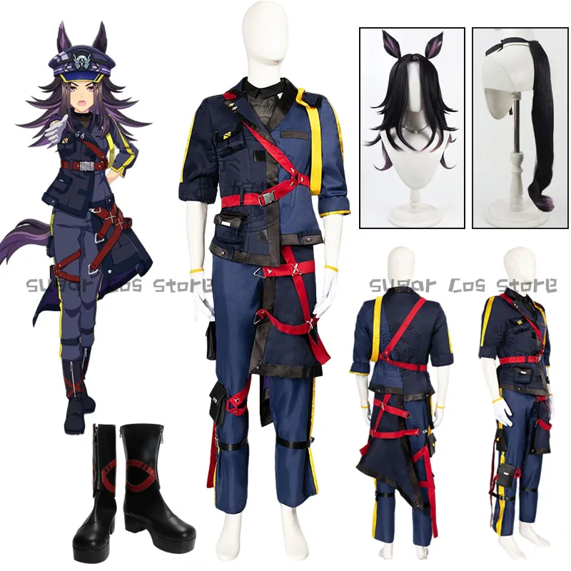 Uma Musume Pretty Derby Fenomeno Cosplay Kostuum Top Broek Volledig Pak Fenomeno Pruik Staart Halloween Party Props Voor Volwassen Vrouwen Mannen - afbeelding 2