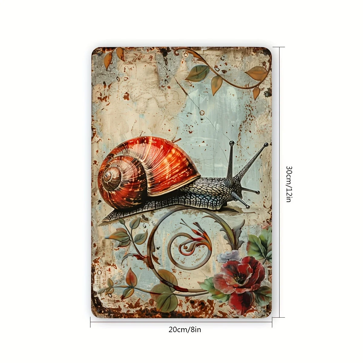 1pc Rustic Snail Iron Metal Tin Sign 8x12 inches, Vintage Artistic Decor for Home, Bedroom, Restaurant, Bar, Cafe, School, Libra