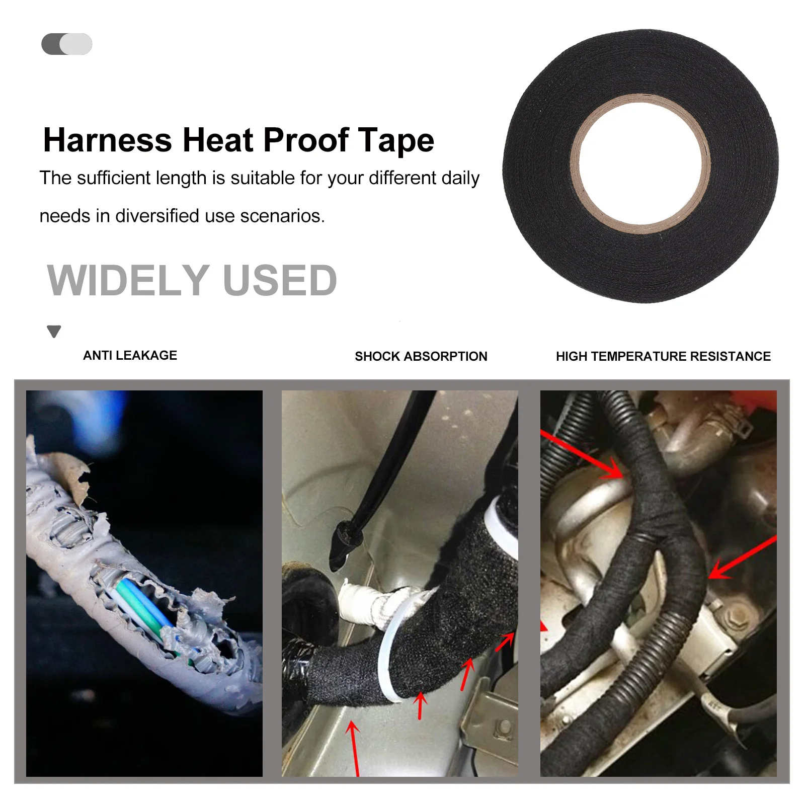 와이어 룸 하네스 테이프 충분한 길이 다양한 사용 시나리오 소음 감쇠 단열 와이어 하네스 천 테이프